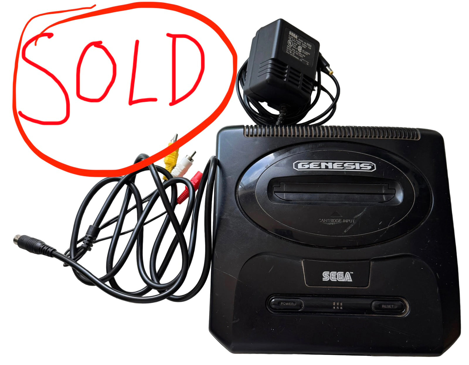 Sega Genesis II w/ Power & AV Cable ***FOR PARTS***